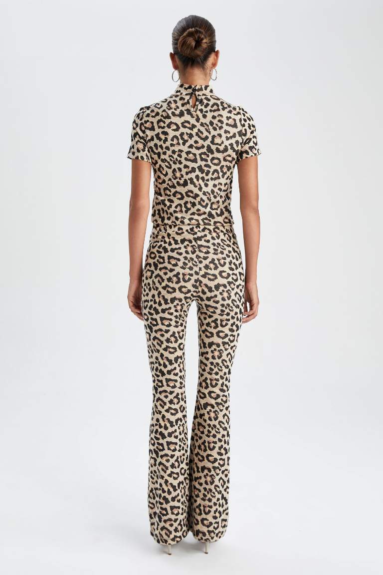 Leopard Patterned Sweatpants