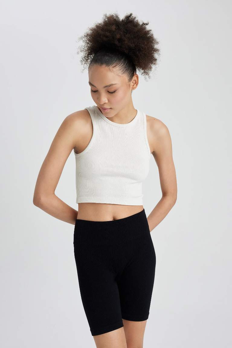 DeFactoFit Seamless Crew Neck Tank Top