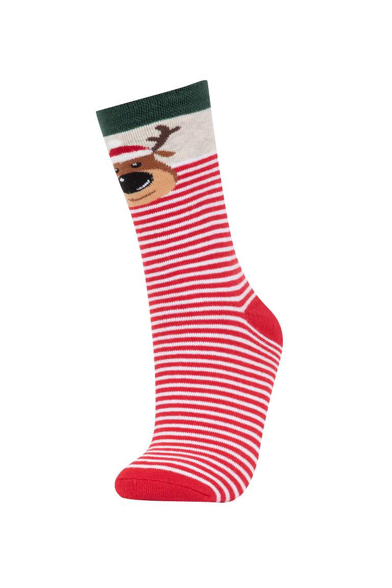 Women Christmas Themed Cotton 2 Piece Towel Socks