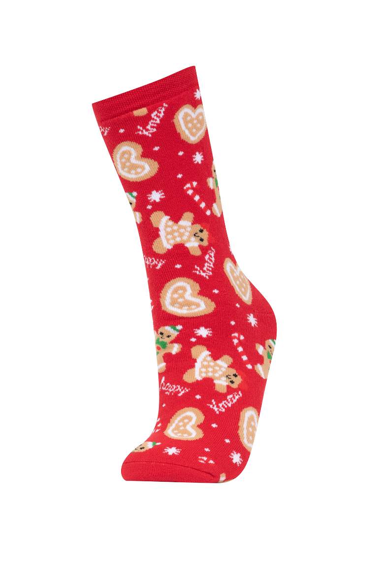 Women Christmas Themed Cotton 2 Piece Towel Socks