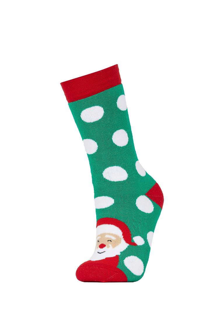 Women Christmas Themed 2 Piece Cotton Towel Socks