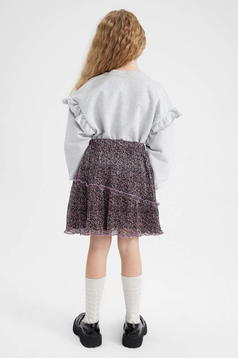 Girl Pleat Knitted Skirt