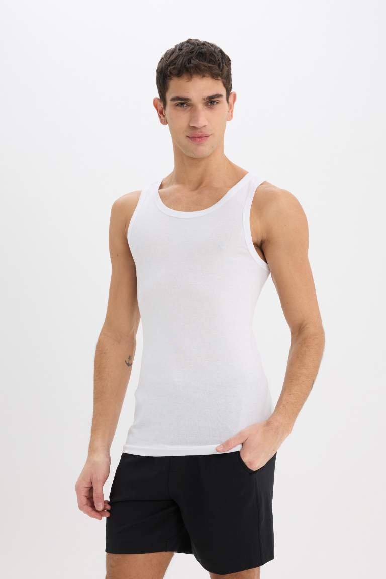 Slim Fit Ribbed 2 Piece Undershirt