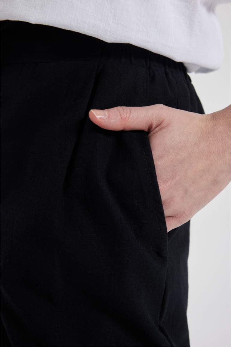 Jogger Pants in cotton and linen