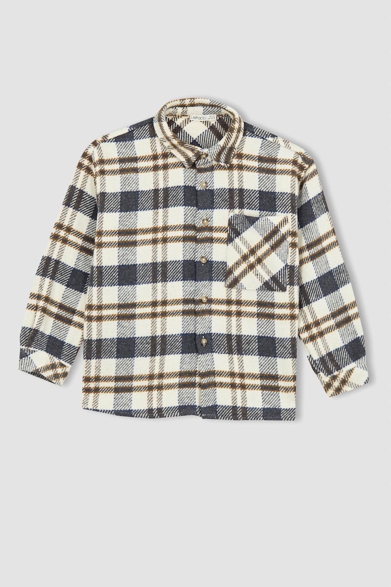 Tenue Bébé Automne Ensemble Bébé Garçon Volunboy - Chemise Flanelle Jeans Déchiré 2 Pièces Tenue Enfant Flanelle