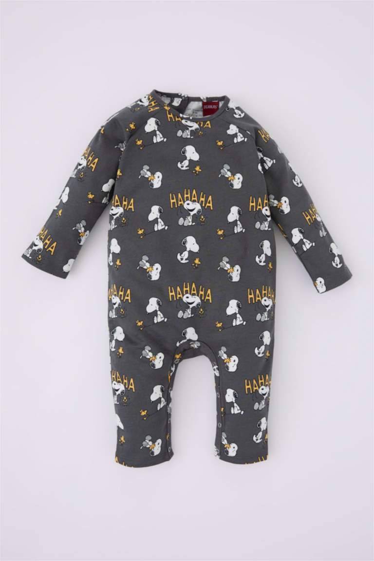 Baby Boy Snoopy Sweatshirt Fabric Jumpsuit