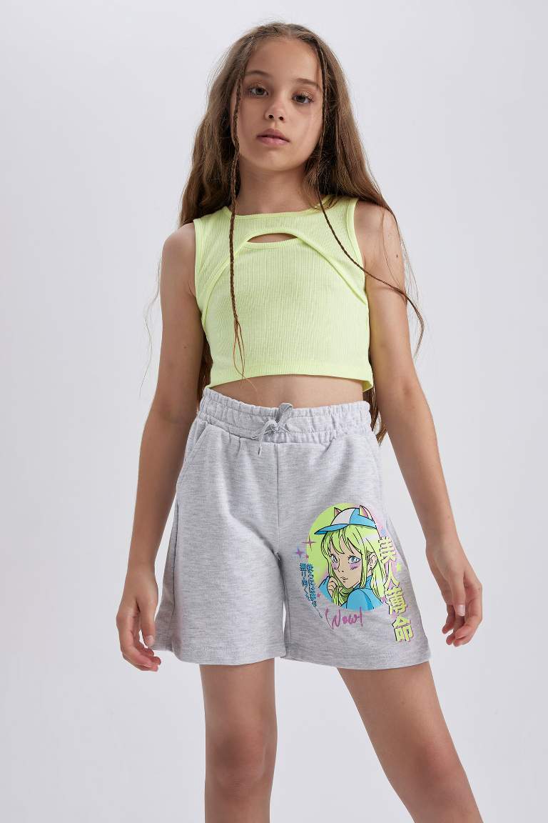 Short Tissu Sweat Fin pour Fille