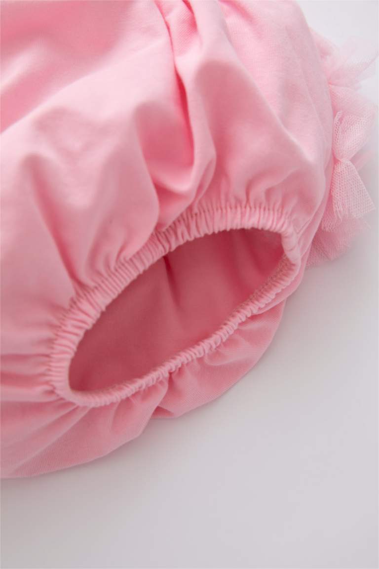 طقم بناتي حديثي الولادة باندانا شعر وكلوت - قطعتين