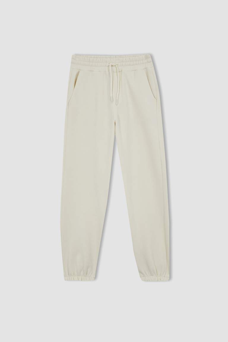 Oversize Fit Thick Sweatshirt Fabric Trousers