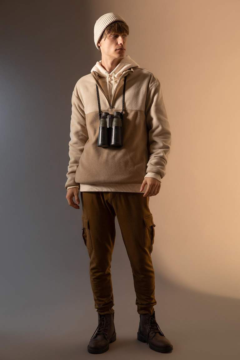 Sweat- Shirt Coupe décontractée Col montant Manche Longue