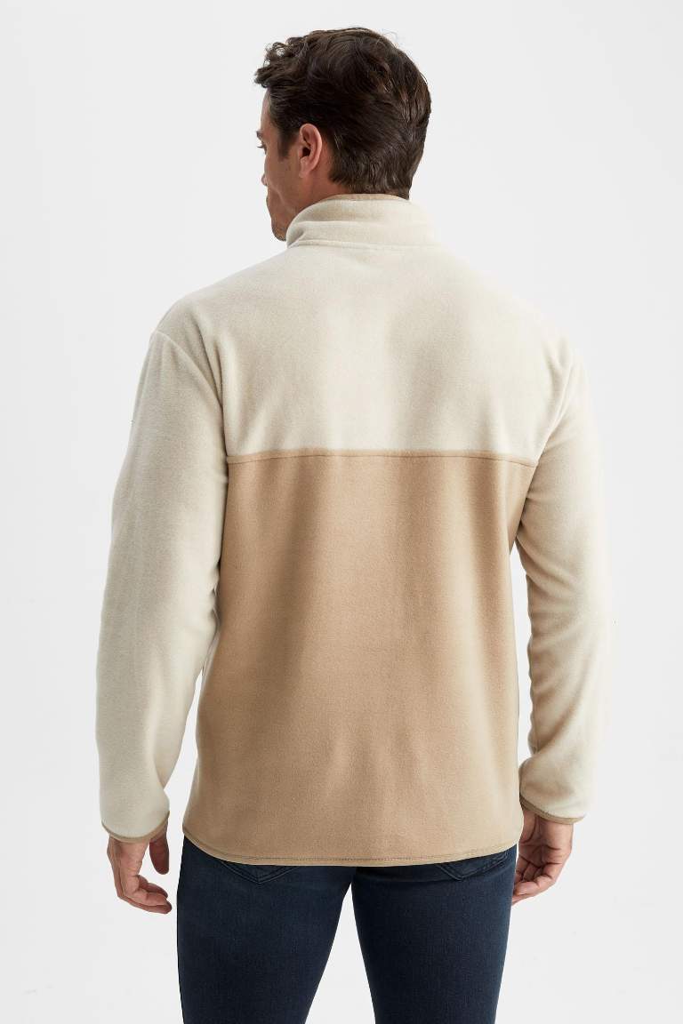 Sweat- Shirt Coupe décontractée Col montant Manche Longue