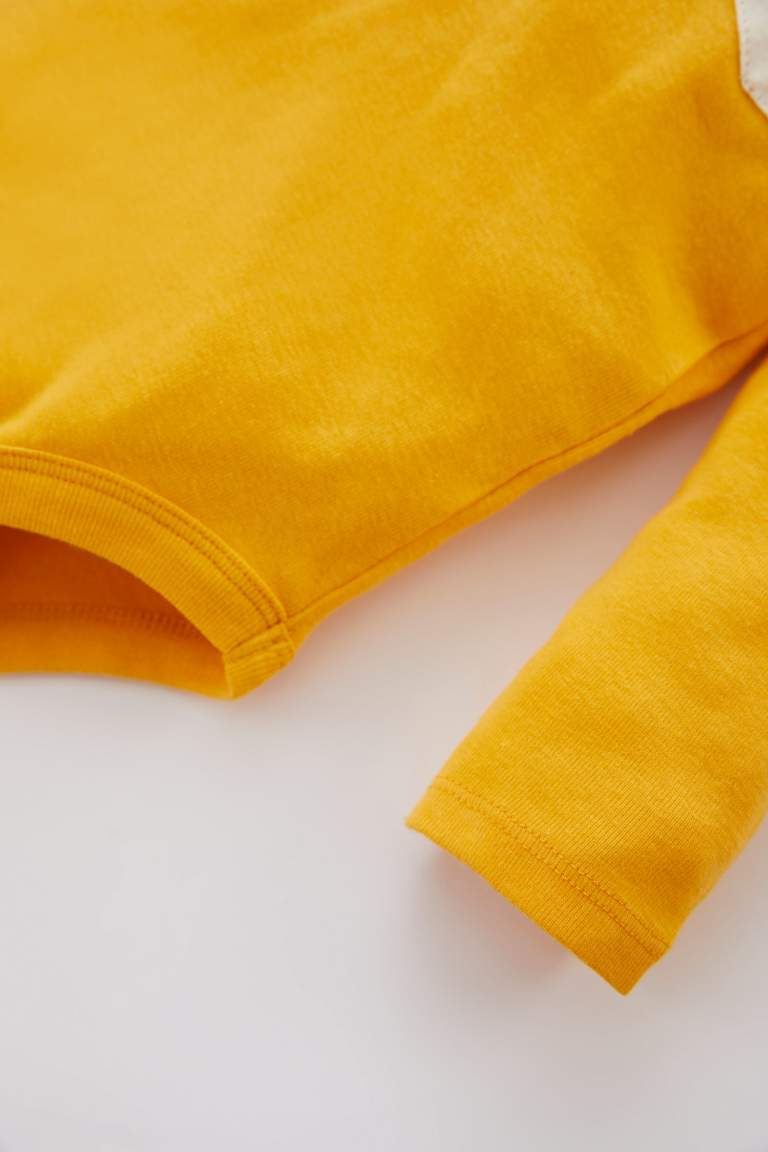 Erkek Bebek Polo Yaka Uzun Kollu Çıtçıtlı Body