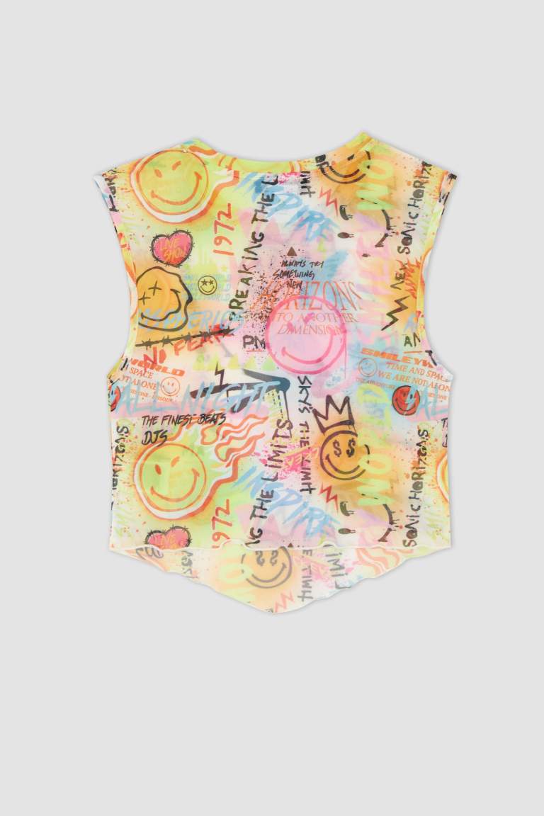 Coool SmileyWorld Fitted Crew Neck Mesh Singlet