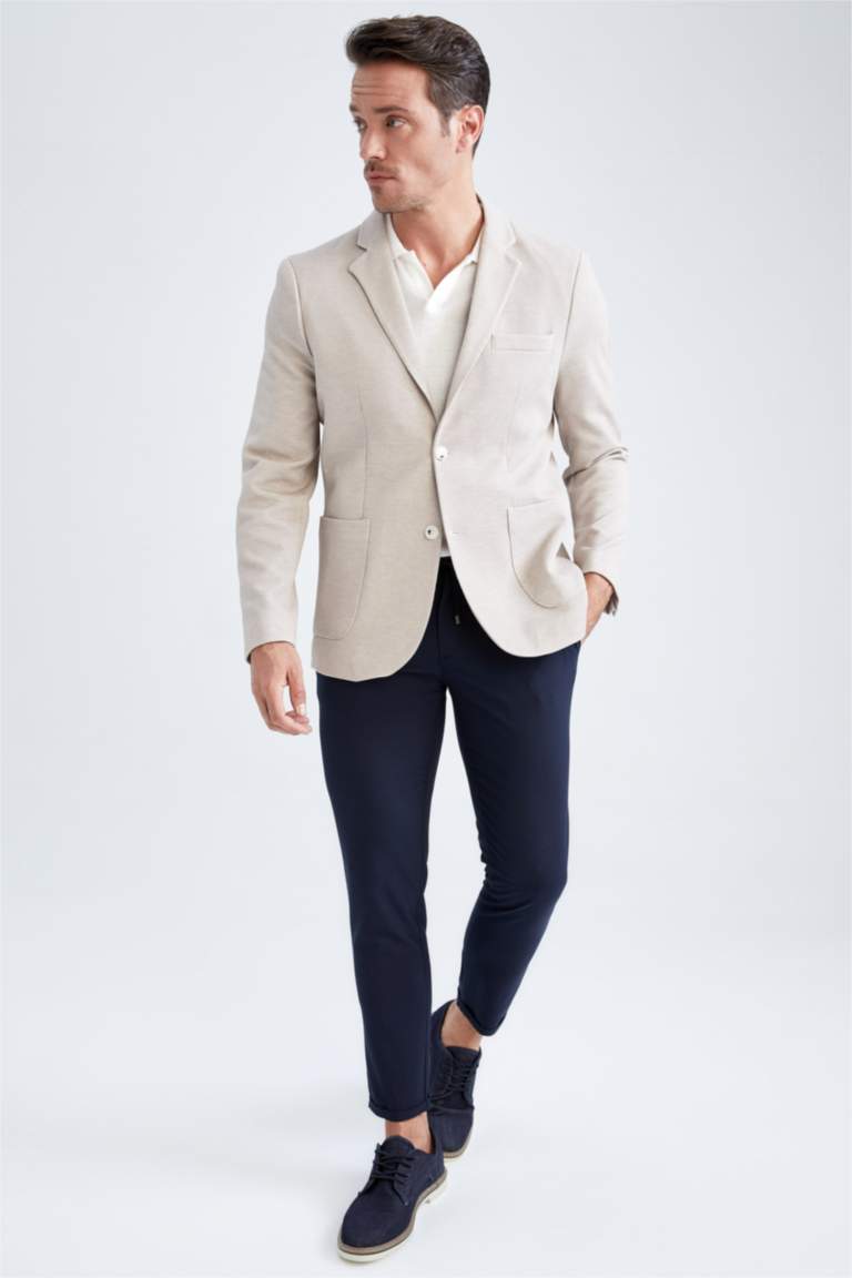 جاكيت بليزر سليم فيت مبطن