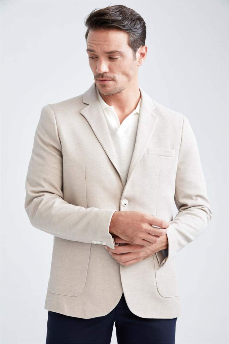 جاكيت بليزر سليم فيت مبطن