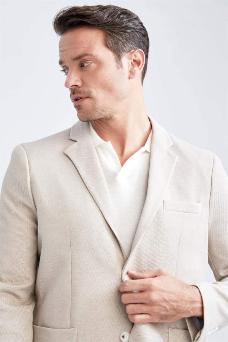 جاكيت بليزر سليم فيت مبطن