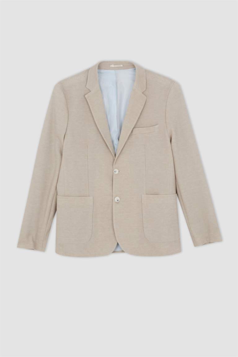 جاكيت بليزر سليم فيت مبطن