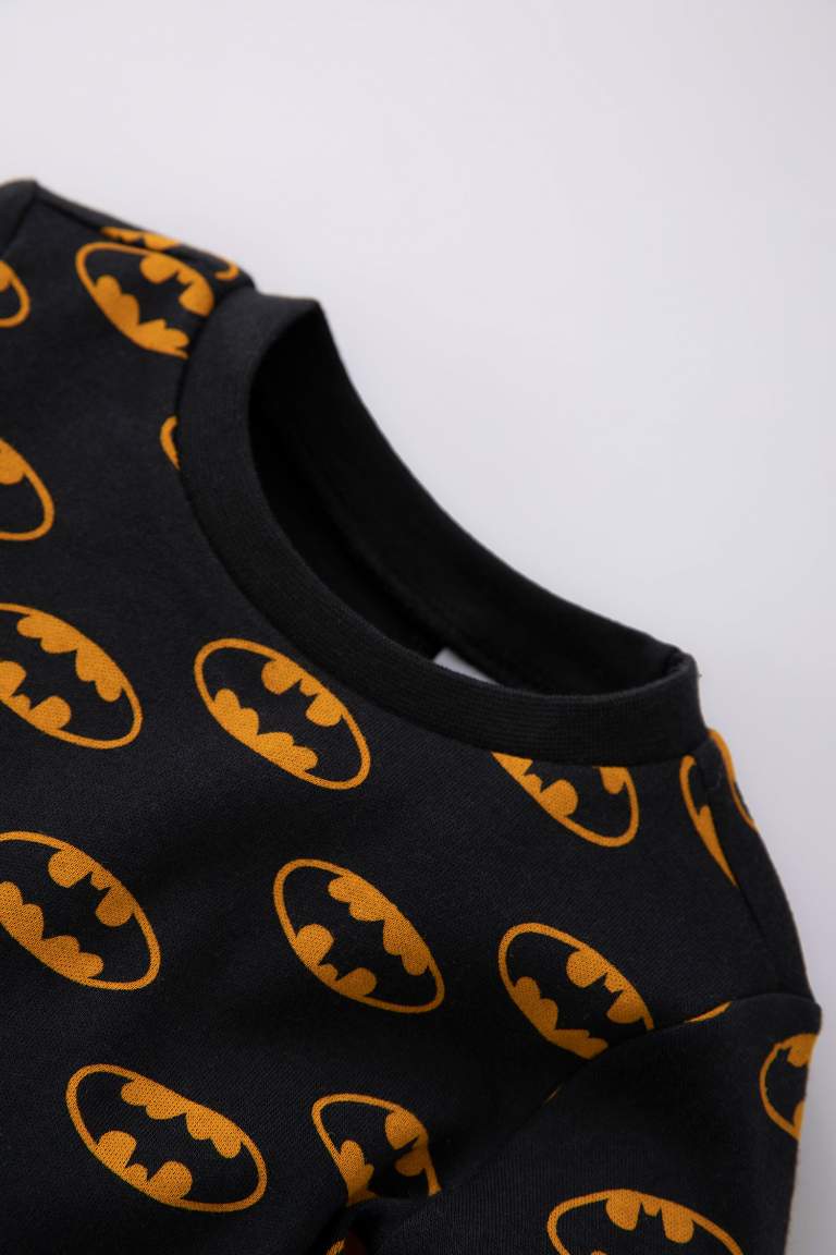 2 piece Regular Fit Crew Neck Batman Licence Knitted Pyjamas