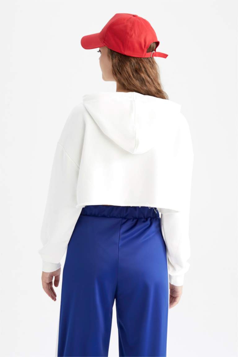 Oversize Fit Printed Long Sleeve Sweatshirt