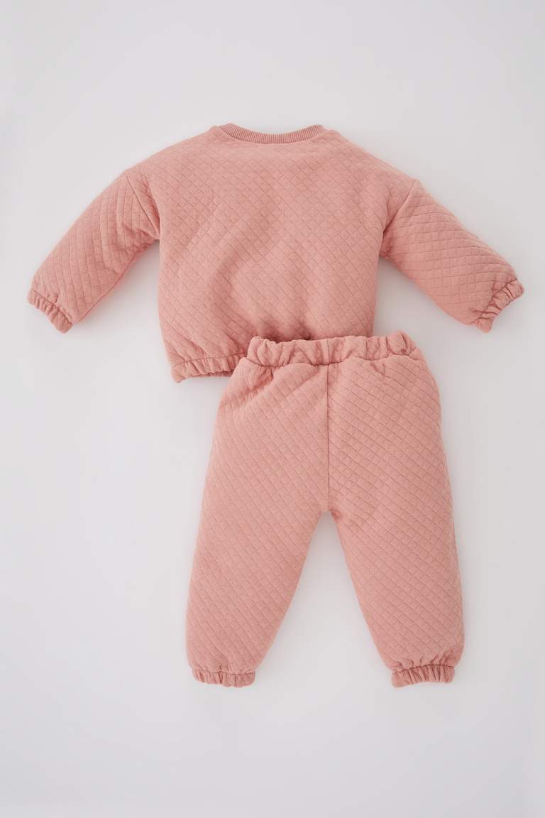 Kız Bebek Bisiklet Yaka Basic 2'li Kapitone Takım