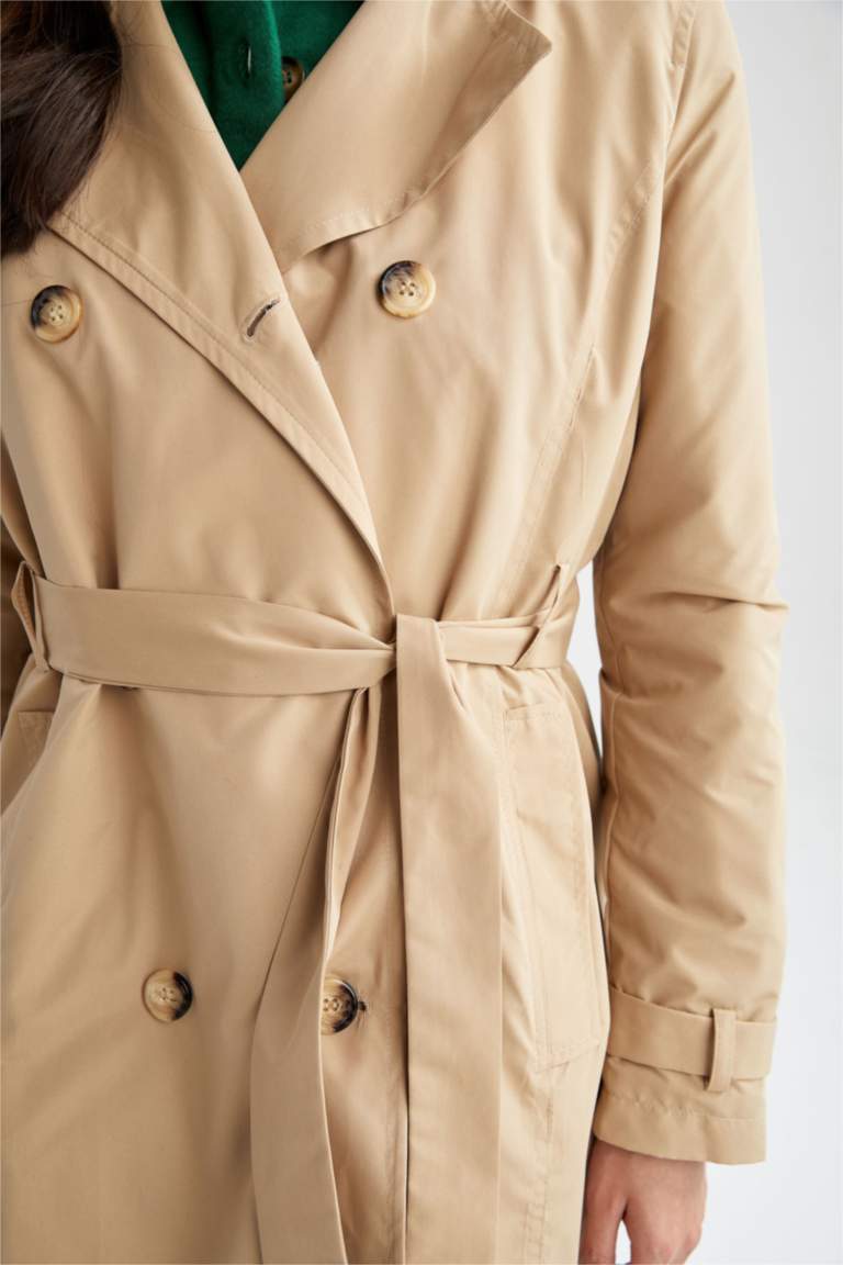 جاكيت ترانش كوت قصة عادية ببطانة صناعية