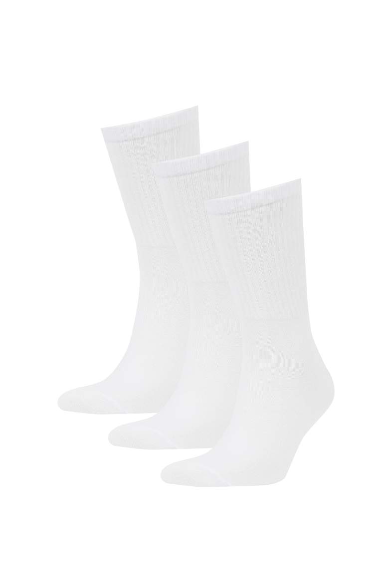 Defacto Fit Men's Cotton 3 Pack Long Socks