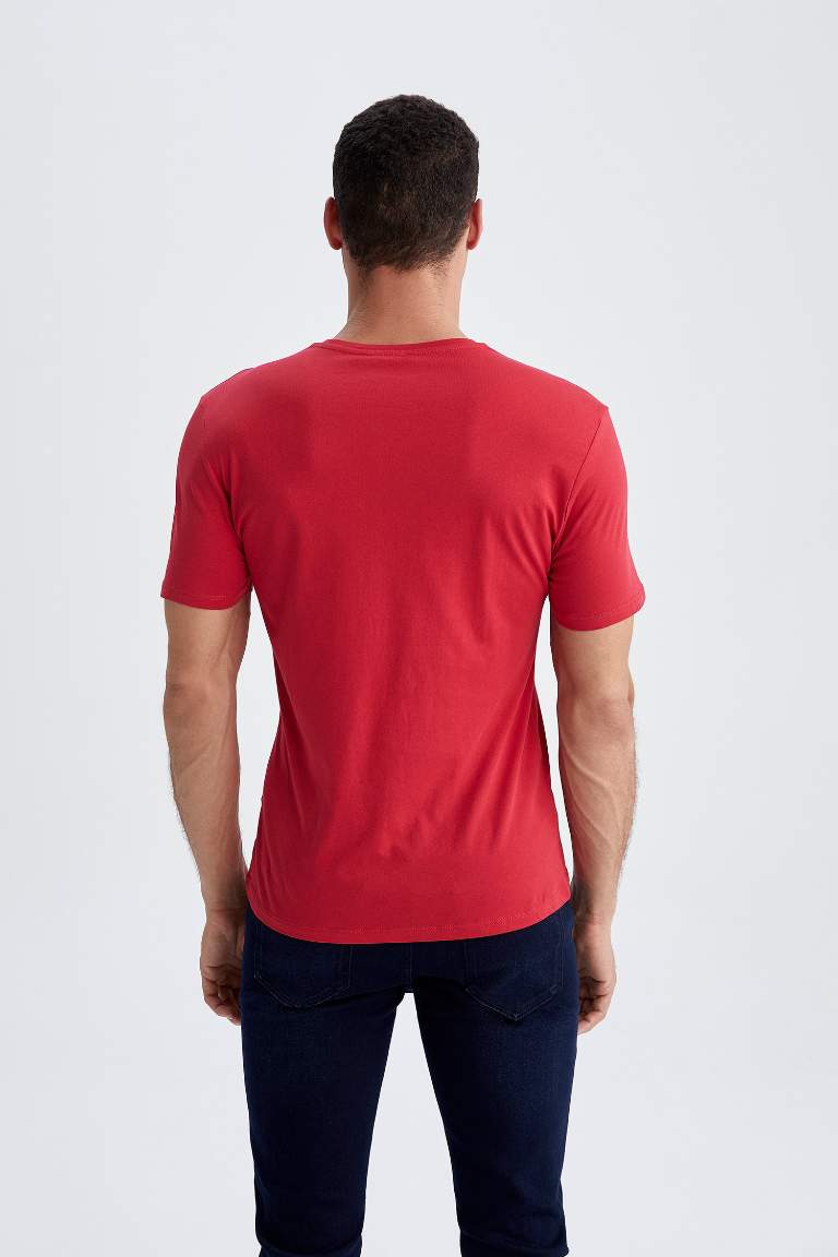Regular Fit Bisiklet Yaka Basic Kısa Kollu Tişört