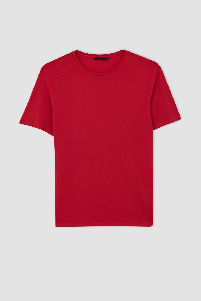 Regular Fit Bisiklet Yaka Basic Kısa Kollu Tişört