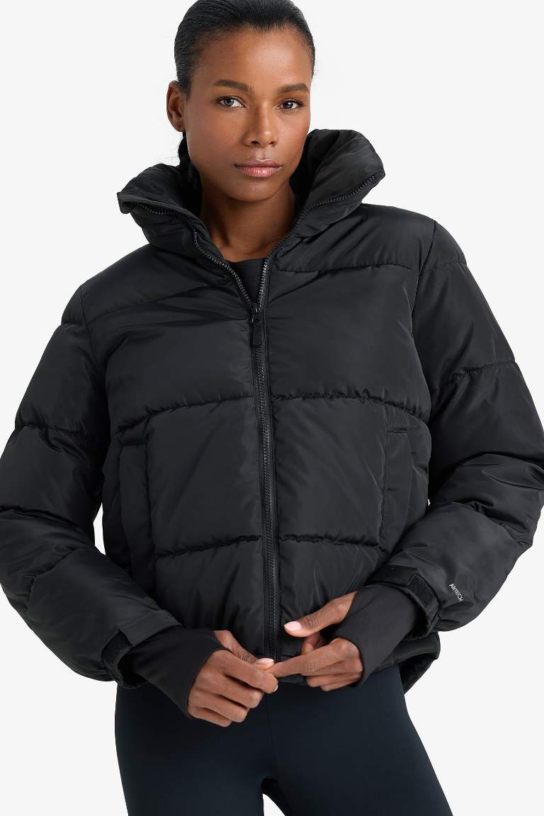 DeFactoFit Su Geçirmez Regular Fit Fermuarlı Mont