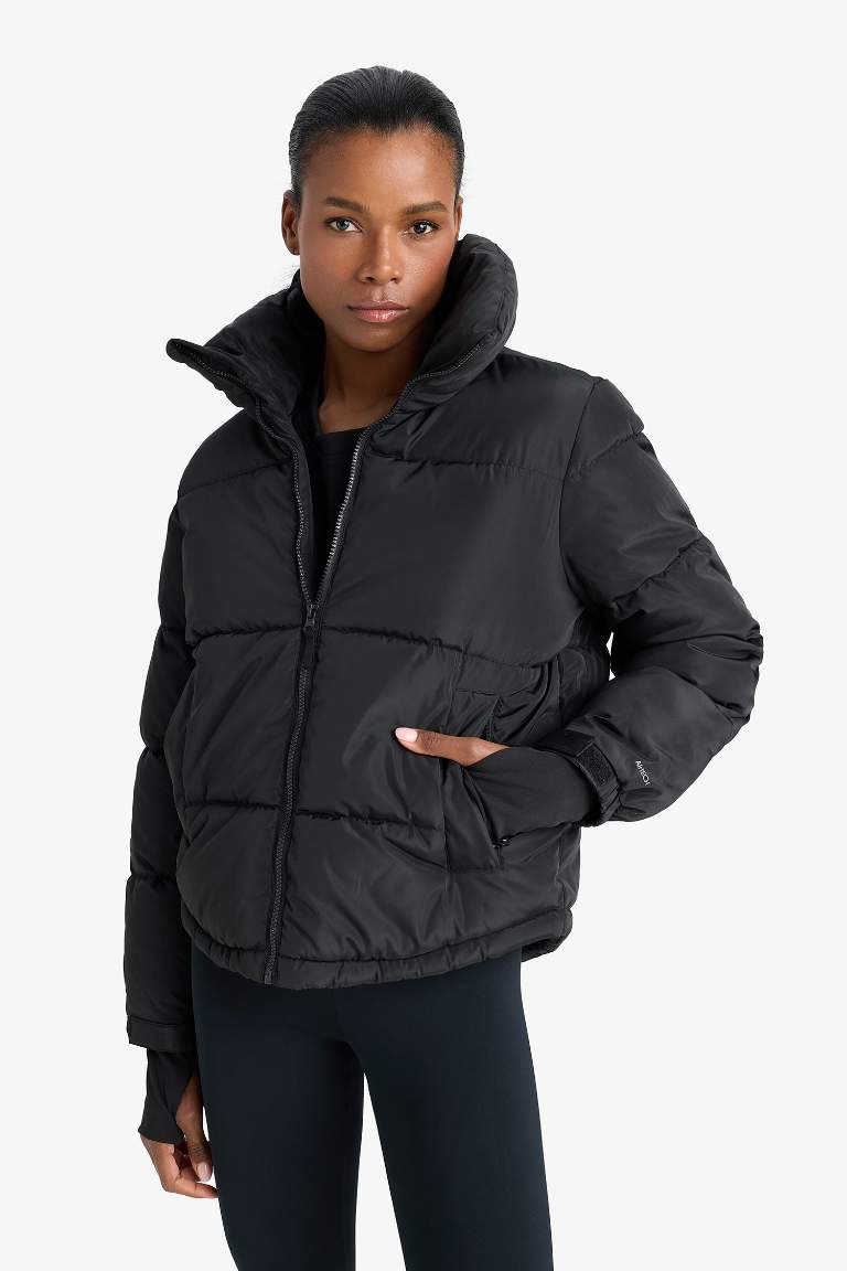DeFactoFit Su Geçirmez Regular Fit Fermuarlı Mont