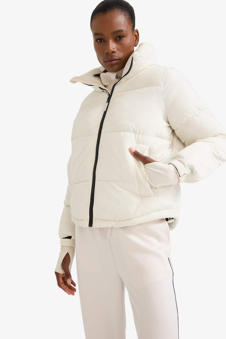 DeFactoFit Su Geçirmez Regular Fit Fermuarlı Mont