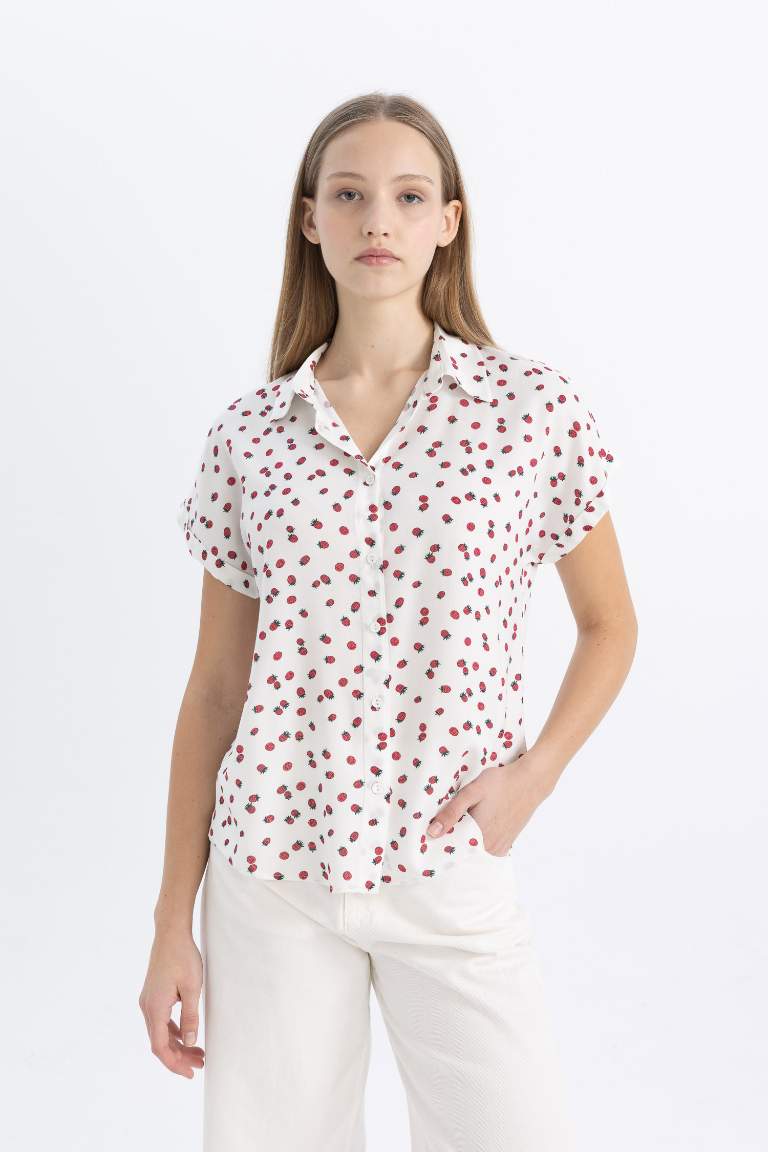 Patterned Short Sleeve Shirt