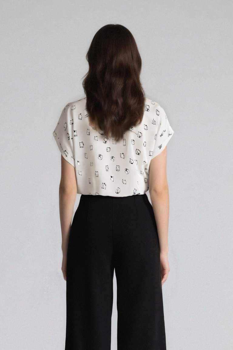Regular Fit Viscose Short Sleeve Shirt