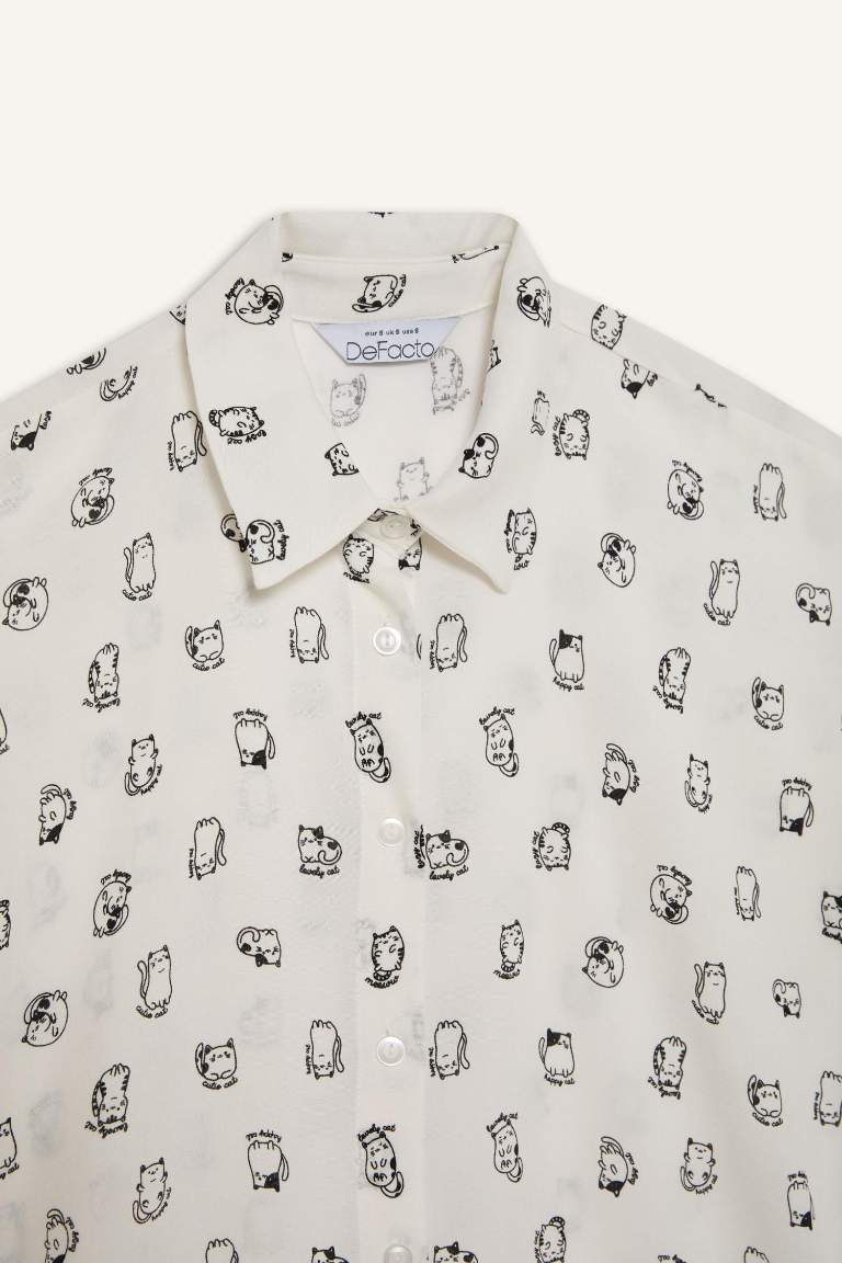 Regular Fit Viscose Short Sleeve Shirt