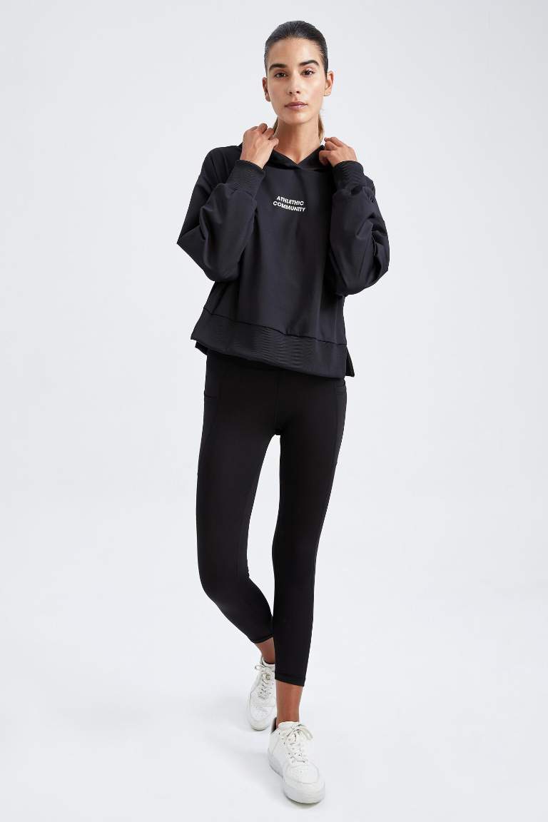 DeFactoFit Kapüşonlu Sporcu Sweatshirt
