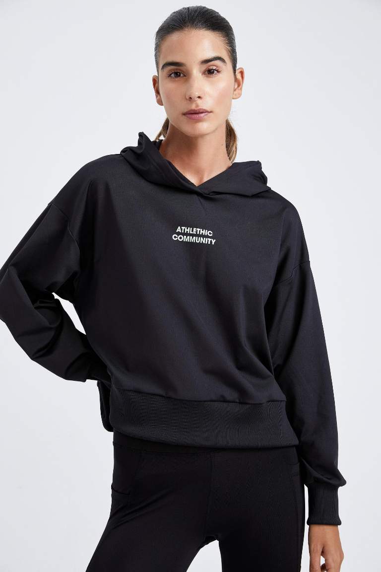 DeFactoFit Kapüşonlu Sporcu Sweatshirt