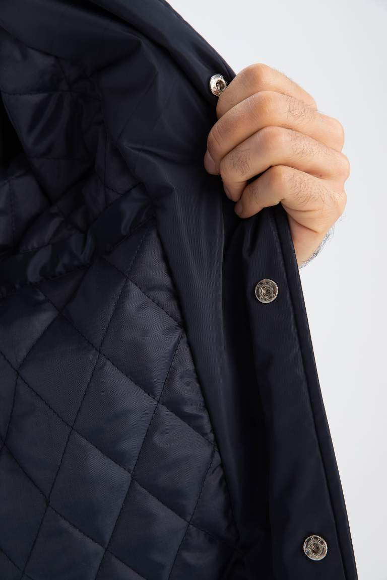 Oversize Fit Kolej Yaka Çıtçıt Kapamalı Çift Cepli Mevsimlik Hafif İnce Baskılı Bomber Mont Ceket