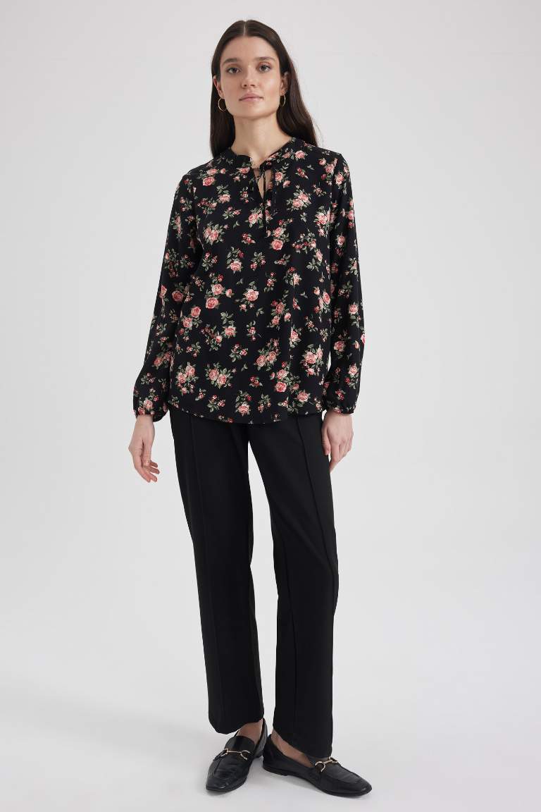 Loose Fit Long Sleeve Blouse