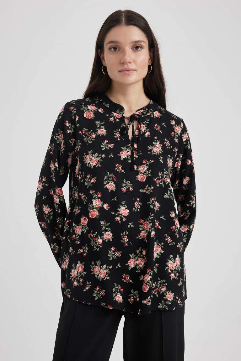 Loose Fit Long Sleeve Blouse
