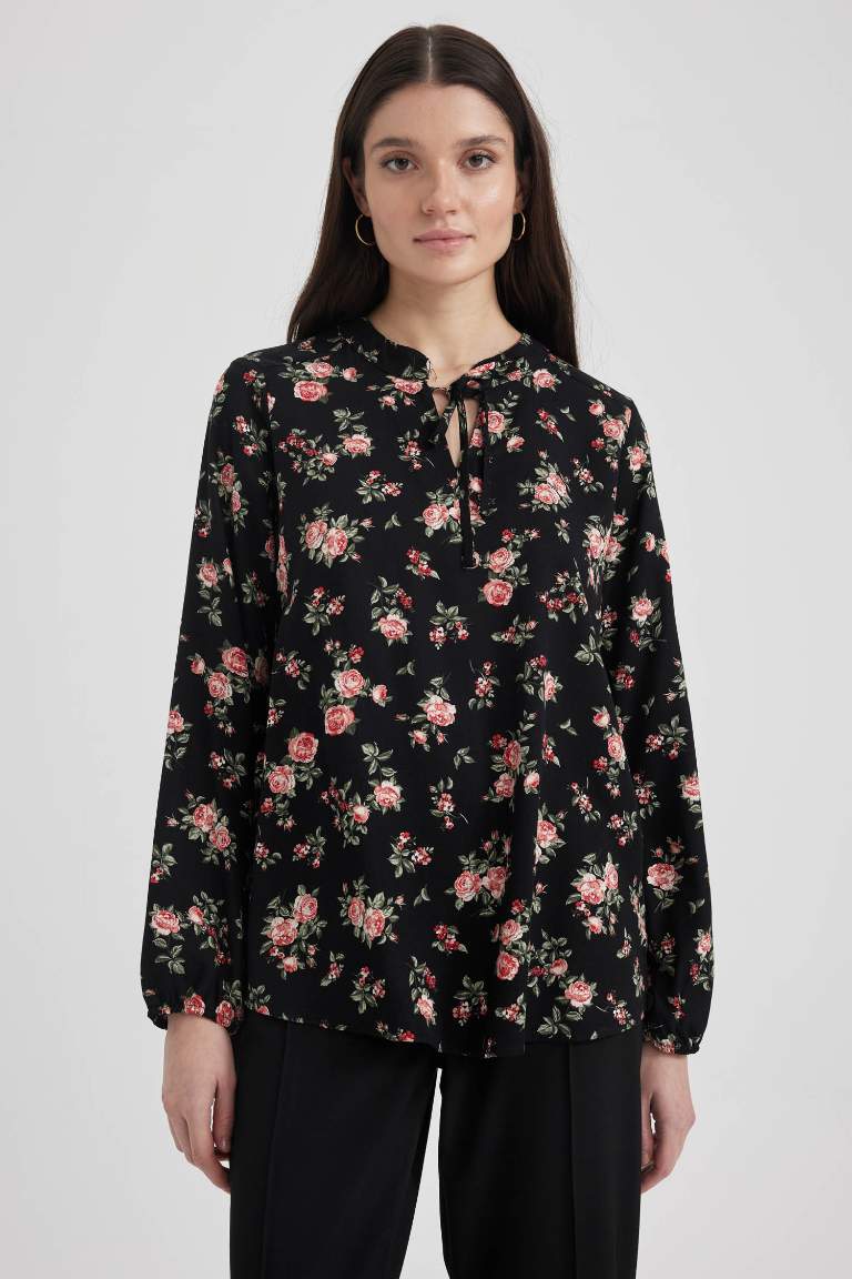 Loose Fit Long Sleeve Blouse