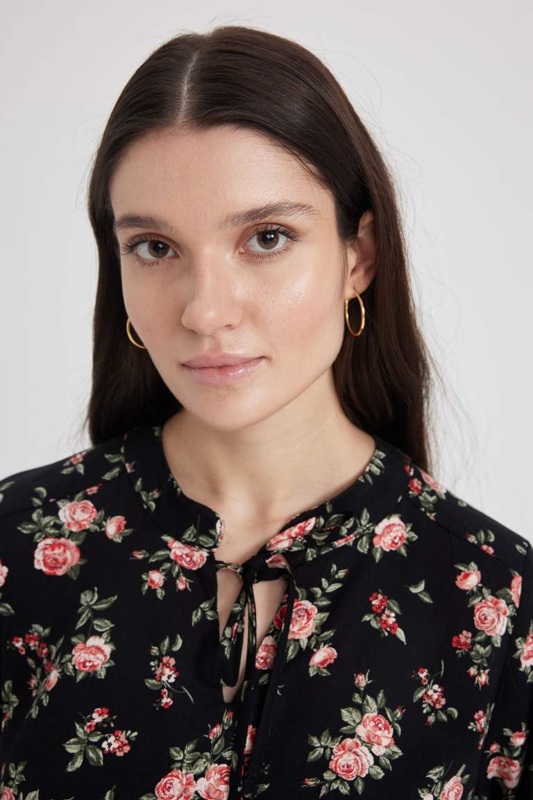 Loose Fit Long Sleeve Blouse