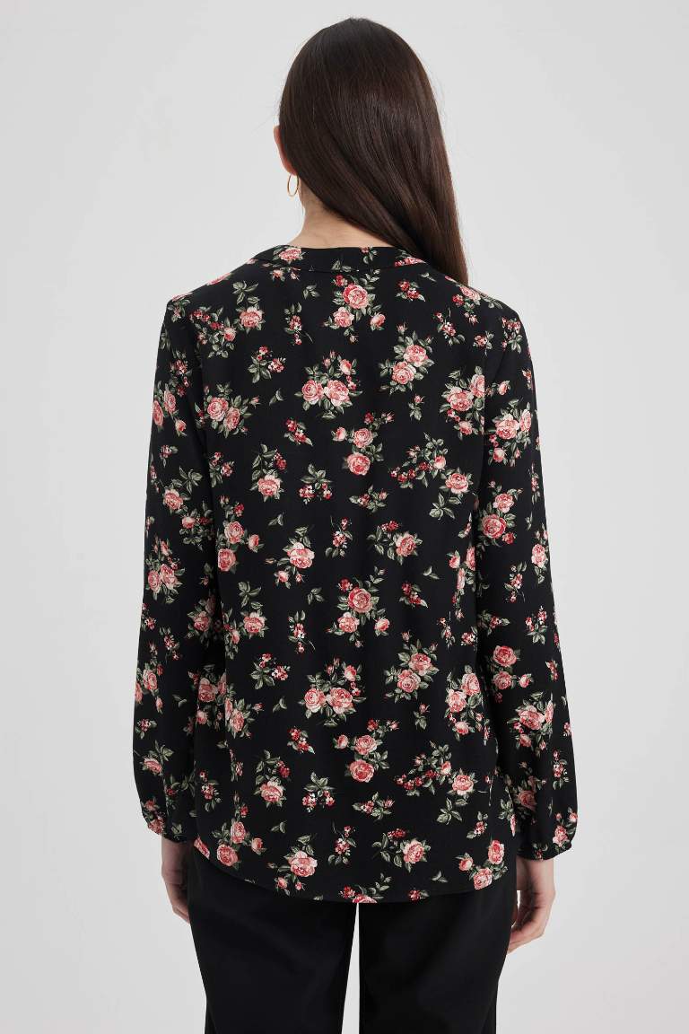 Loose Fit Long Sleeve Blouse