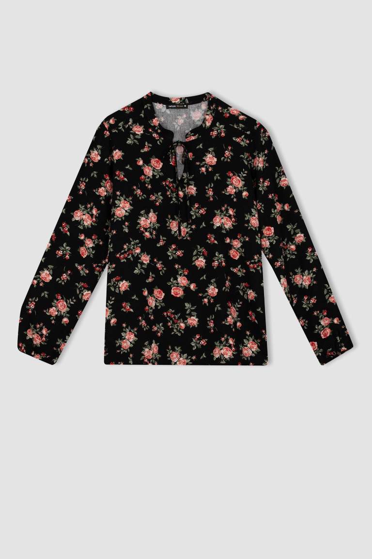 Loose Fit Long Sleeve Blouse