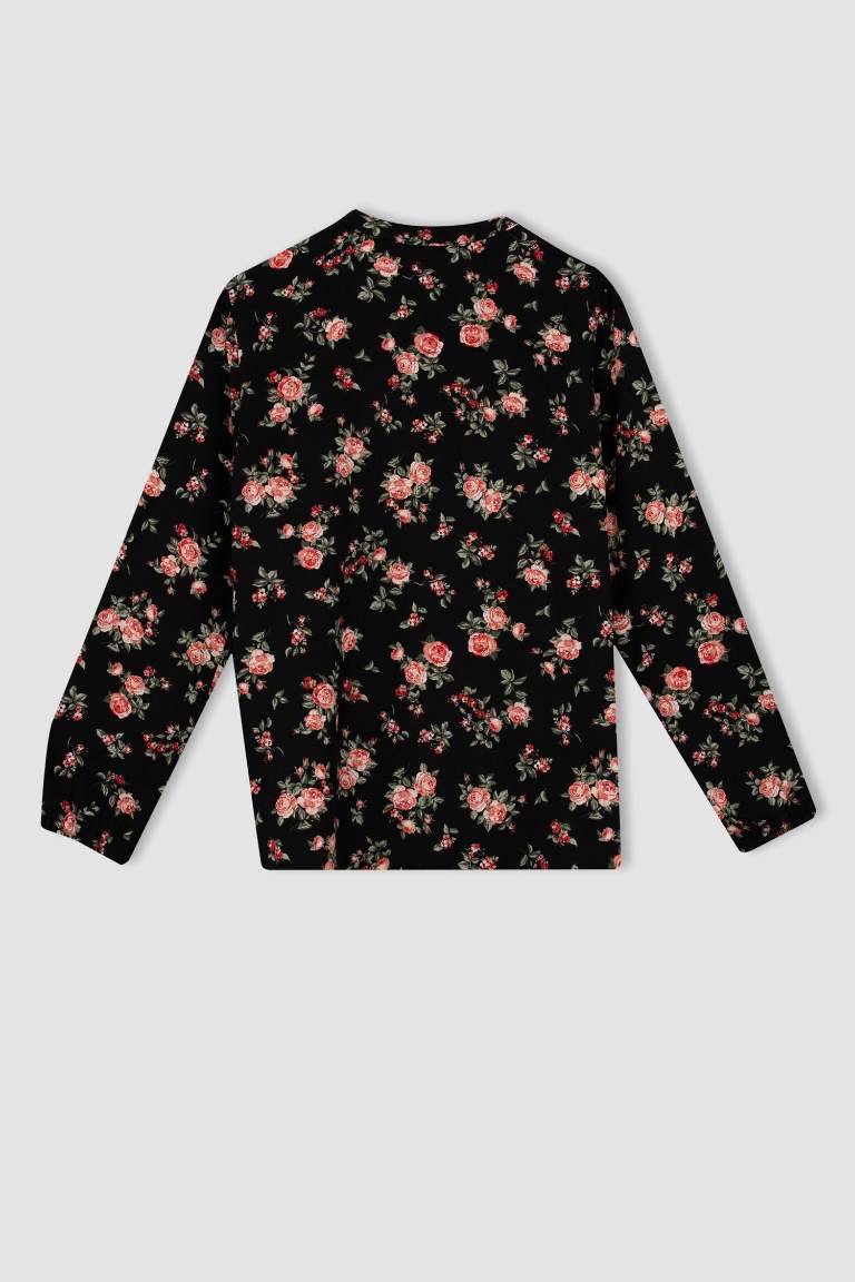 Loose Fit Long Sleeve Blouse