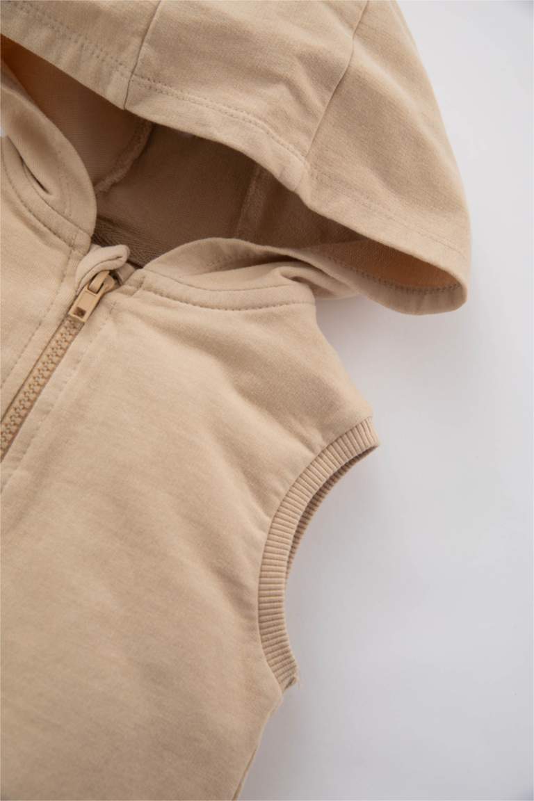 Beige BABY BOY Baby Boy Hooded Sweat Vest 2754874 DeFacto