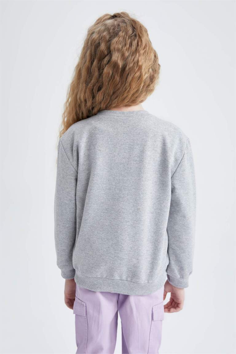 Світшот стандартного крою з тонкої тканини для дівчаток