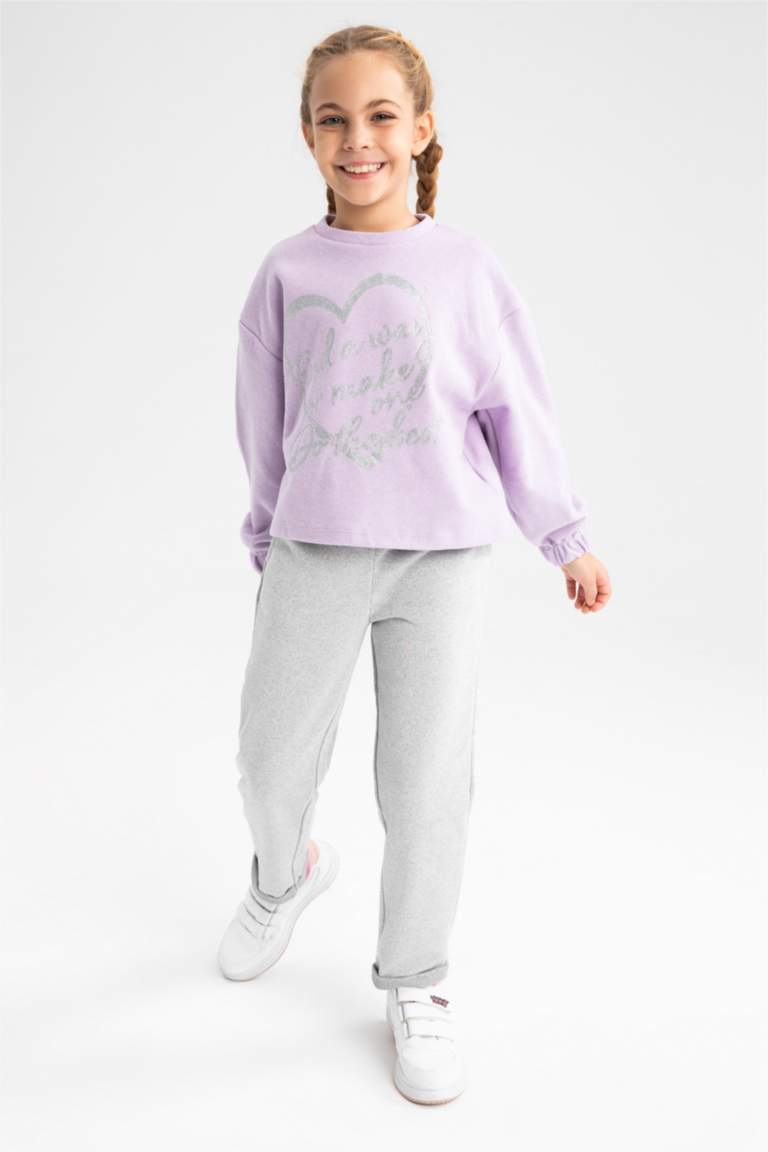 سويت شيرت كروب بناتي بياقة دائرية