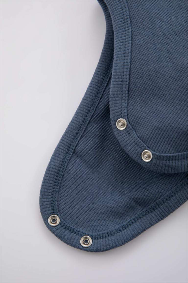 Baby Boy Short Sleeve Ribbed Camisole Snap Fastener Body Shorts 2-Pack