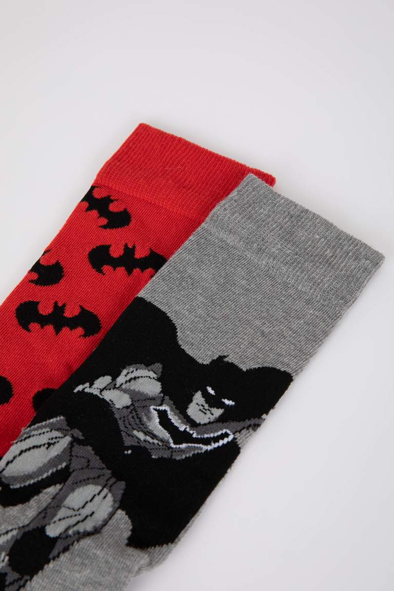 Erkek Batman 2'li Pamuklu Uzun Çorap
