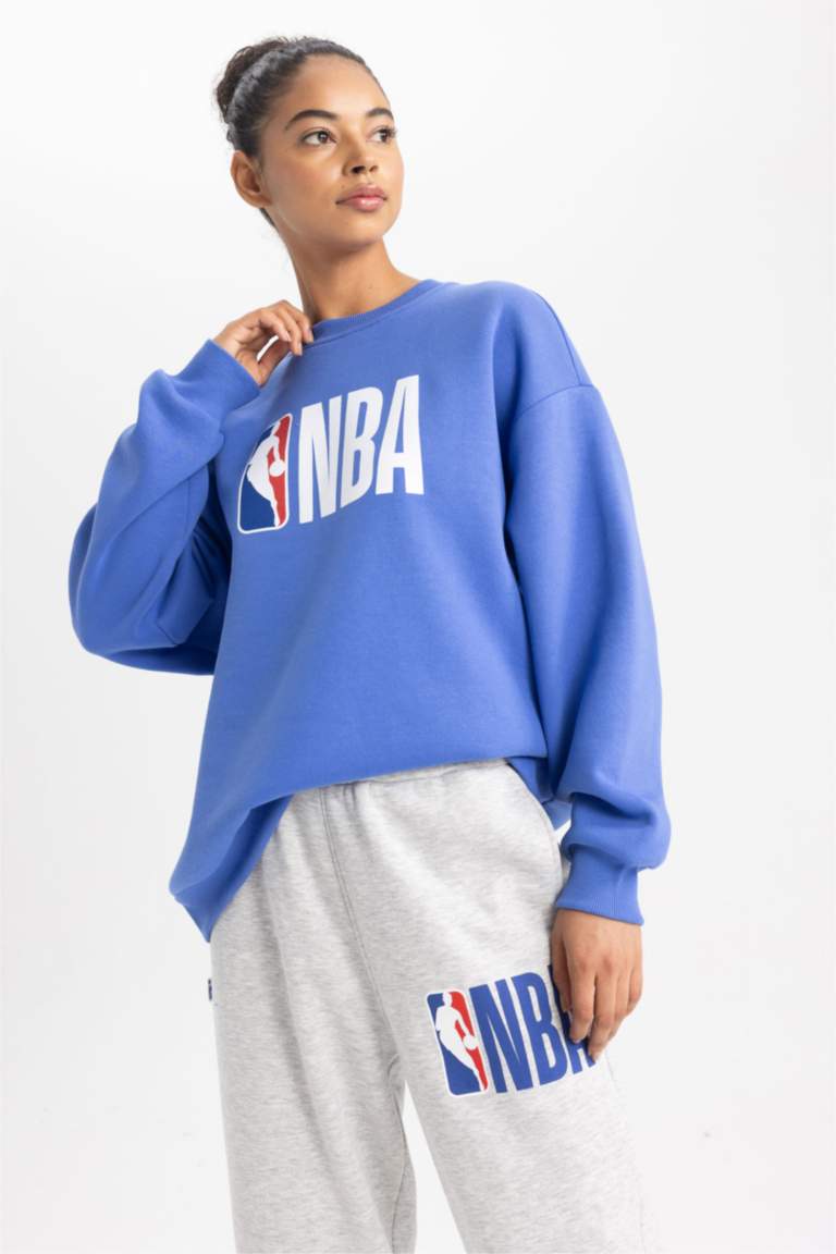 Blue WOMAN NBA Licensed Long Sleeve Sweatshirt 2904533 DeFacto
